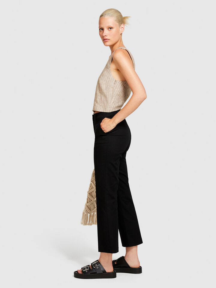 High-waisted trousers - women's high-waisted trousers - Black | Sisley image number 2